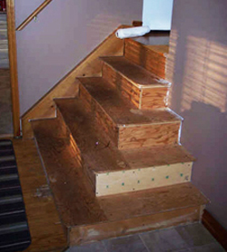 recover hardwood stairs before picture, scarborough Ontario