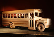 wooden children's toy bus