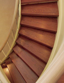 wood spiral oak stair treads in Toronto
