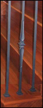round wrought iron balusters