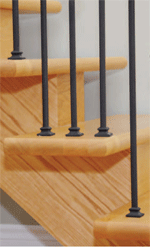 round wrought iron balusters