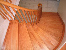 oak wood spiral stairs - Toronto