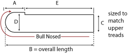 Starting Step with Half Round for Volute Post