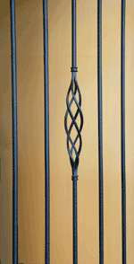 round wrought iron balusters